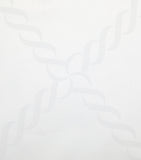 Pratesi Super King flat sheet with striped chain motif, 300cm x 270cm, imported from the UK