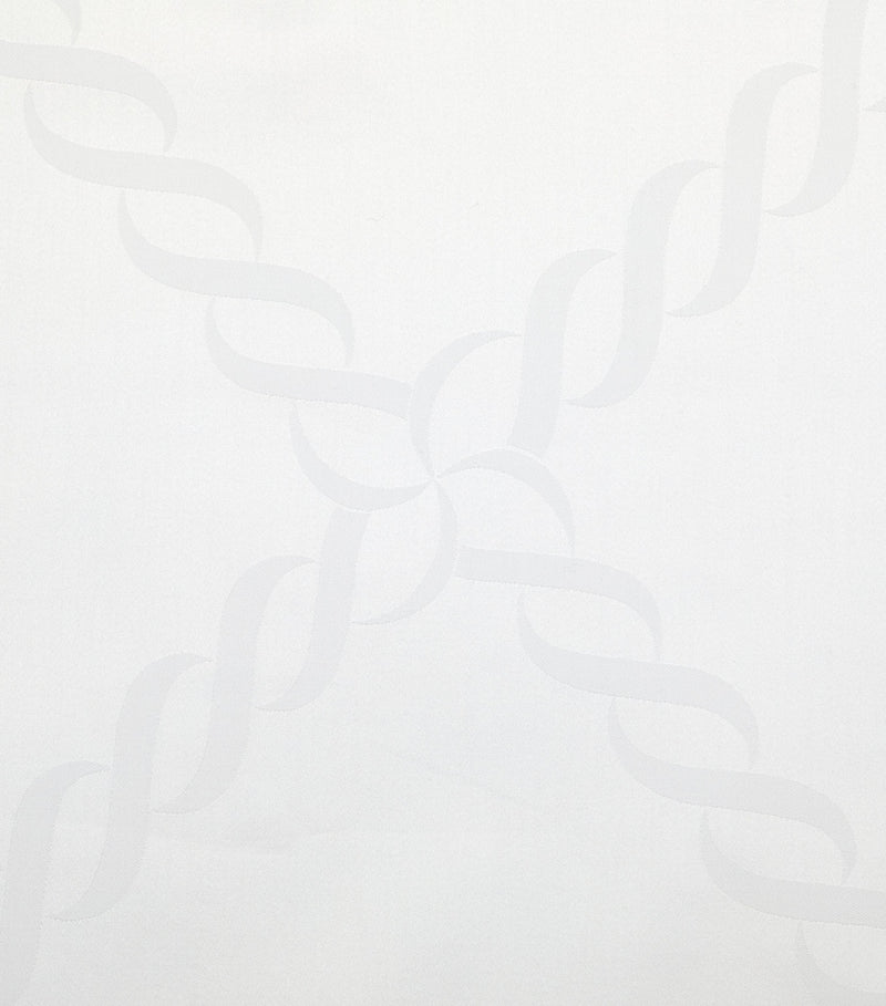 Pratesi Super King flat sheet with striped chain motif, 300cm x 270cm, imported from the UK