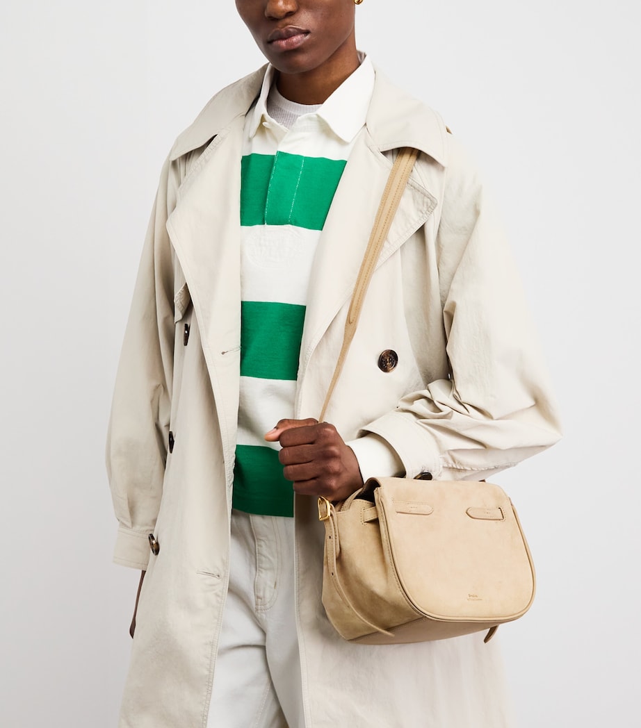 Polo Ralph Lauren small suede Polo ID satchel bag (British brand)