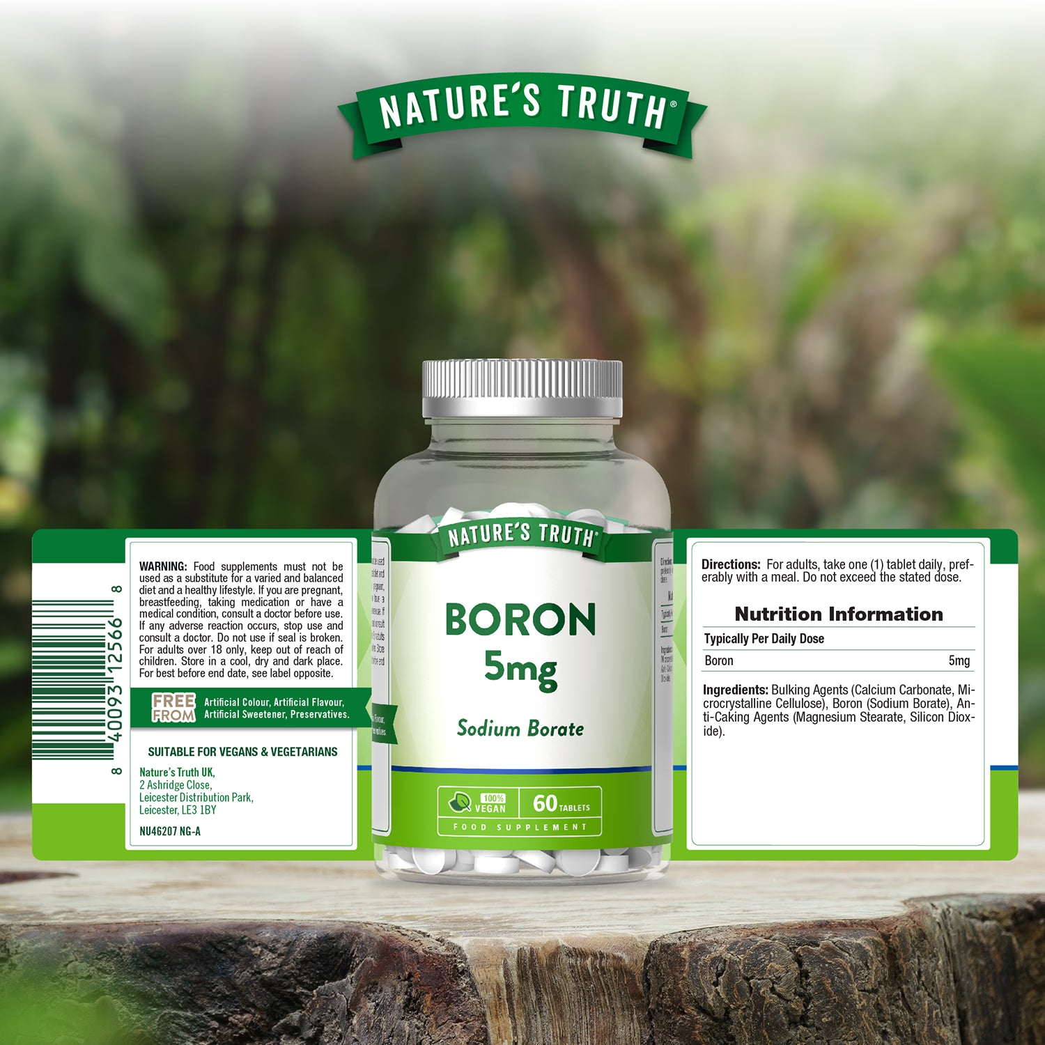 Nature's Truth Boron 5mg 60 tablets dietary supplement - British product