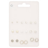 Superdrug Mix Silver Tone 9 Stud Pack GOODS Superdrug   