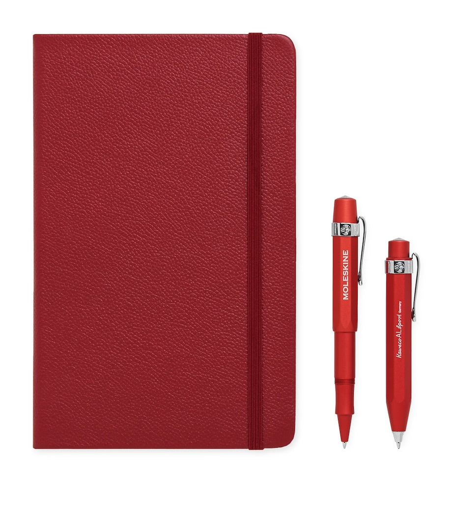 Moleskine stationery set with pen, pencil and notebook, imported from the UK