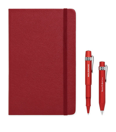 Ensemble de papeterie Harrods avec stylo roller, porte-mine et carnet en cuir - Acheter en ligne chez McGrocer