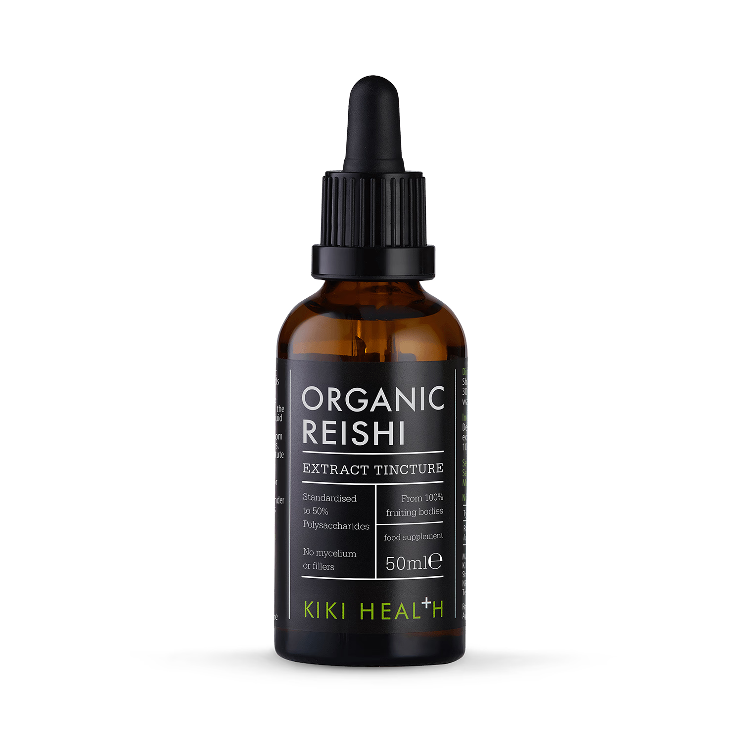 KIKI Health Organic Reishi Tincture 50ml, imported from the UK