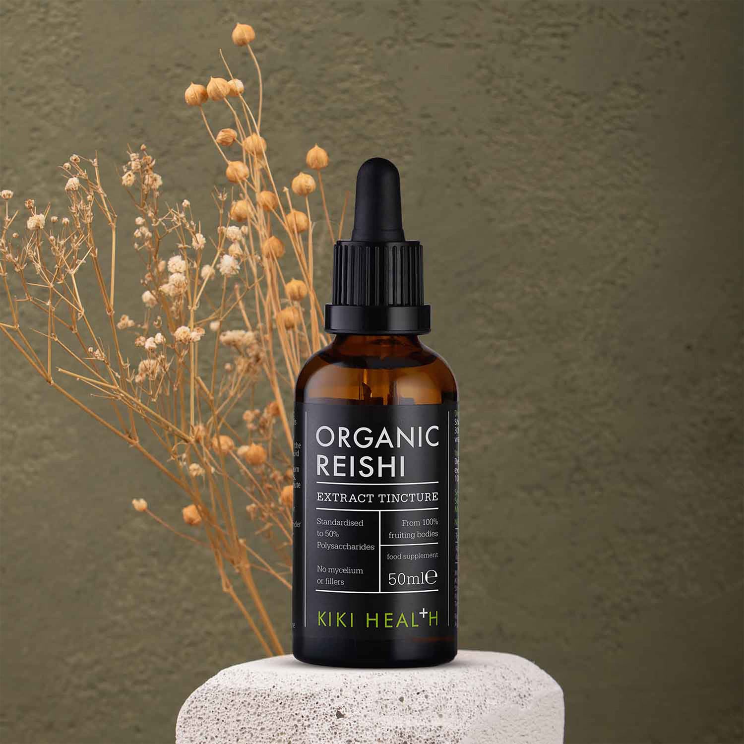 KIKI Health Organic Reishi Tincture 50ml, imported from the UK