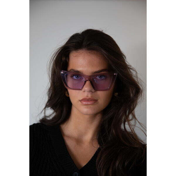 SVNX oversized cateye sunglasses in purple, UK version