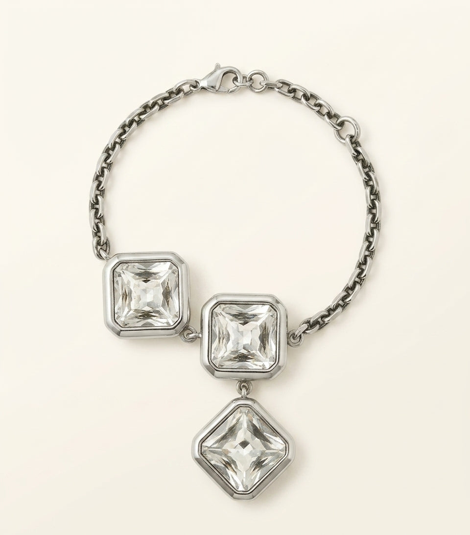 Givenchy deconstructed chain bracelet silver-tone - British product