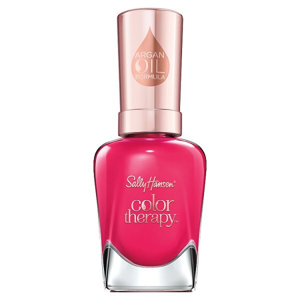 Sally Hansen Colour Therapy Nail Polish - Powder Room Make Up & Beauty Accessories Superdrug Pampered In Pink  