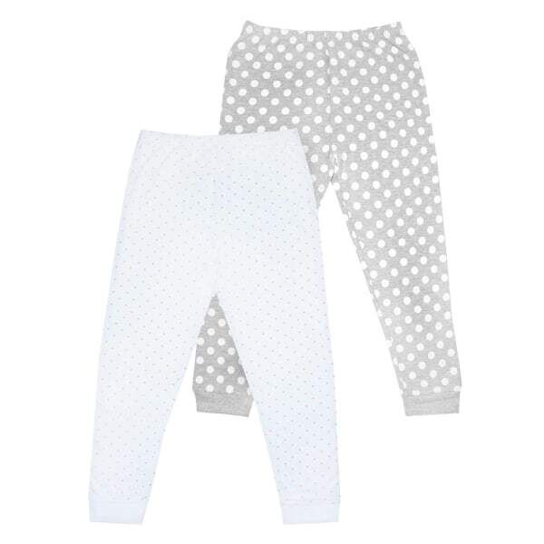 Girls Cotton Dotted Pyjama Bottoms (Pack of 2) (5-6 Years)