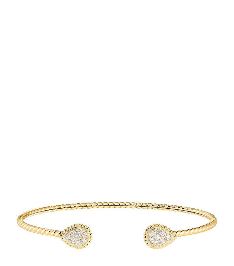 Boucheron Serpent Bohème bangle yellow gold diamonds, UK version