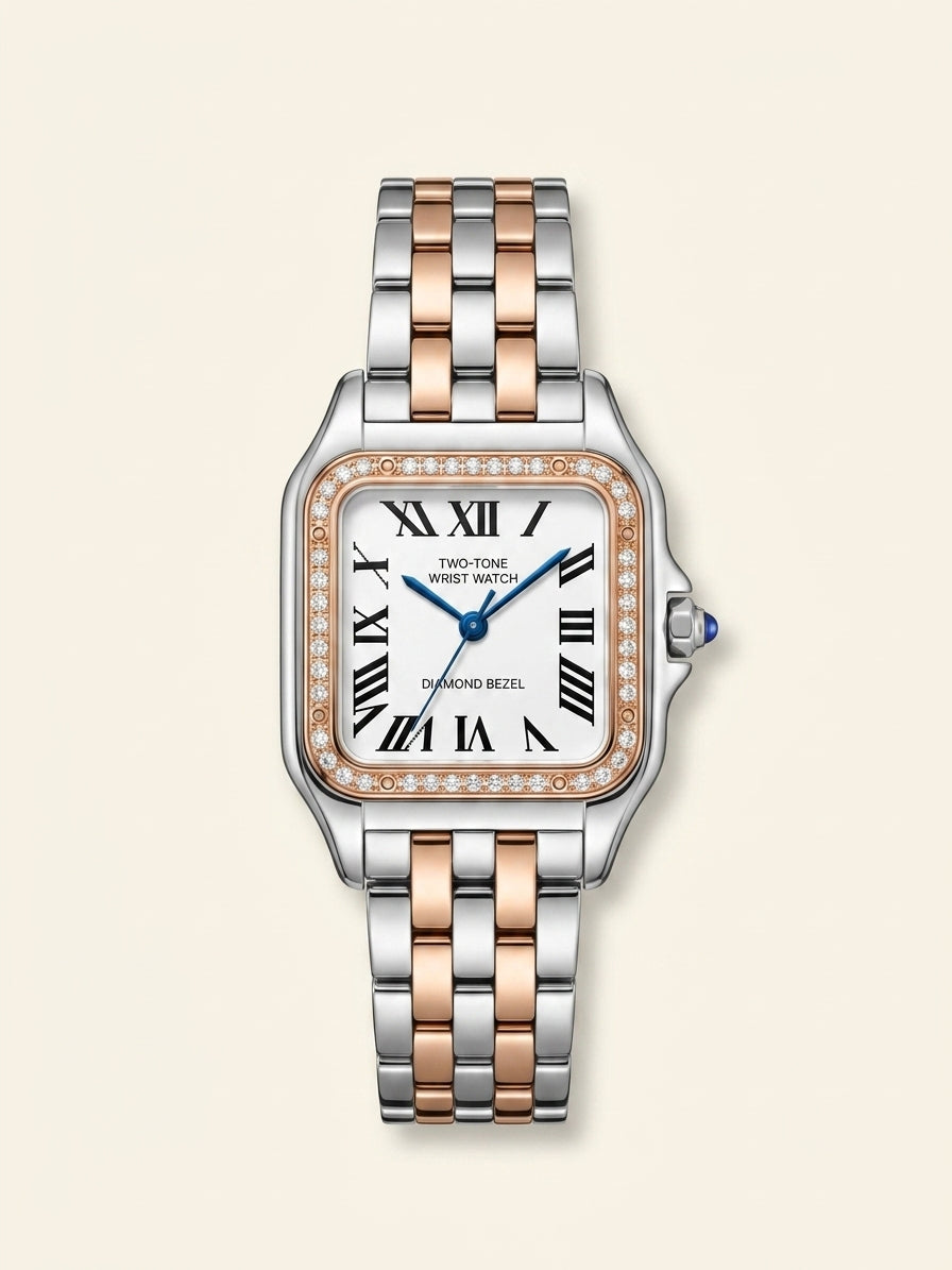 Cartier Panthère medium rose-gold and steel watch 29mm (British brand)