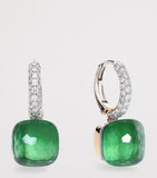 Pomellato Nudo earrings prasiolite agate diamonds rose white gold, UK version