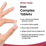 Iron Tablets Complex High Strength Complex + Vitamins C, B12 GOODS Superdrug   