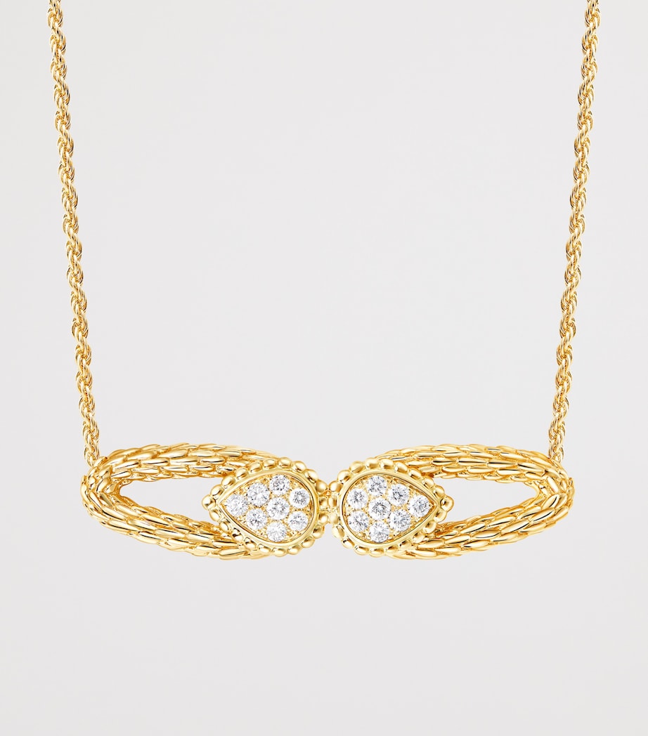 Boucheron Serpent Bohème Gelbgold Diamant Vintage Halskette 38-44cm, UK Version