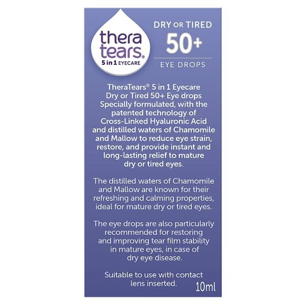 Thera Tears 5 In 1 Dry Or Tired 50+ Eye Drops 10ml GOODS Superdrug   