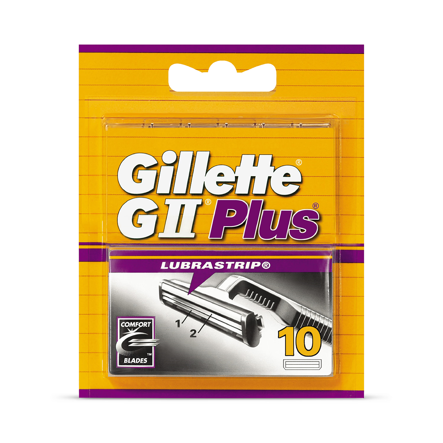 Gillette GII Plus razor blades 10 refills - British product