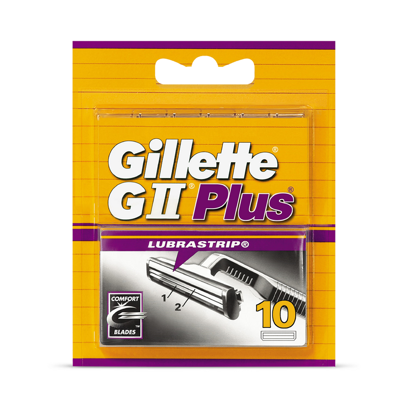 Gillette GII Plus razor blades 10 refills - British product