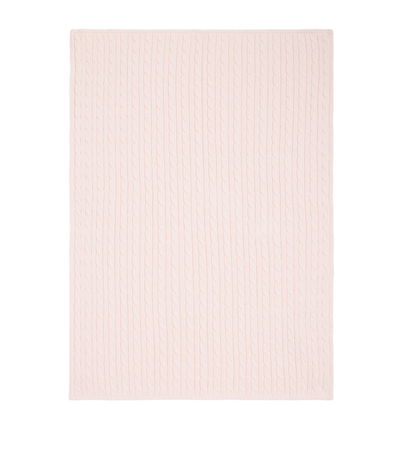 Cotton Cable-Knit Blanket