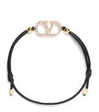 Valentino Garavani Crystal VLogo Signature bracelet, UK version