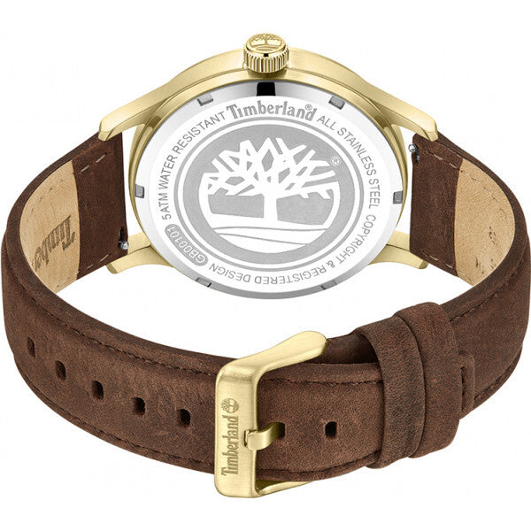 Timberland brown Trumbull watch with leather strap - British product