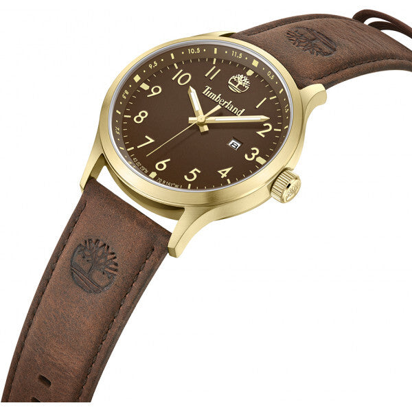 Timberland brown Trumbull watch with leather strap - British product