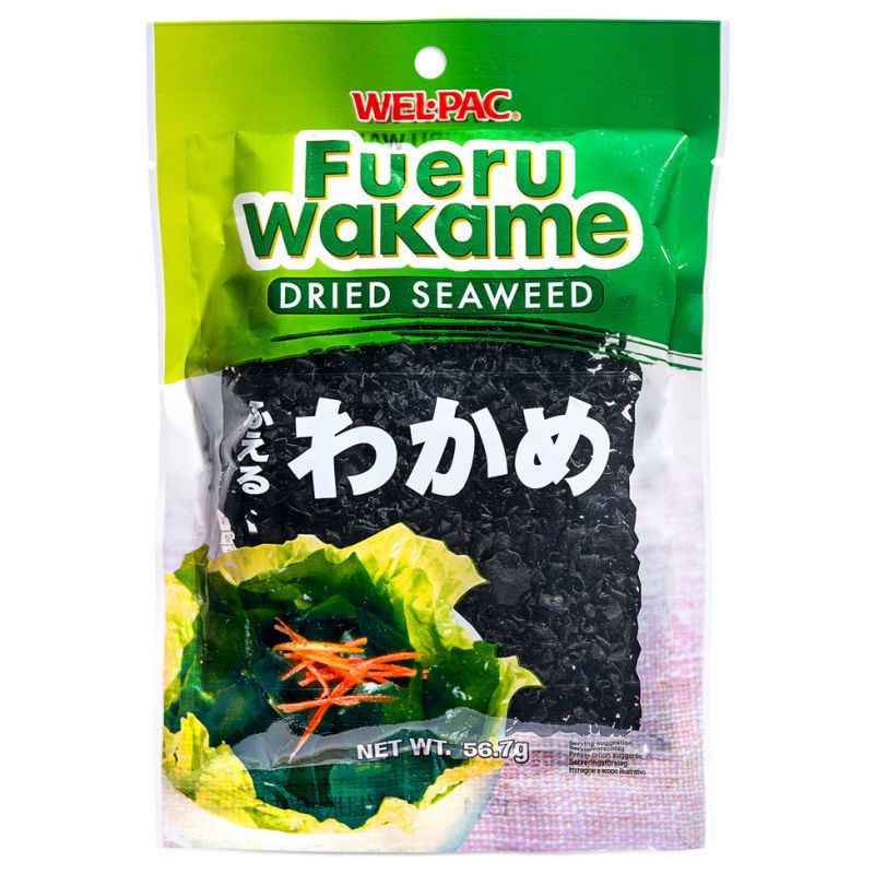 Wel-Pac Fueru dried wakame seaweed, expands when soaked (British brand)