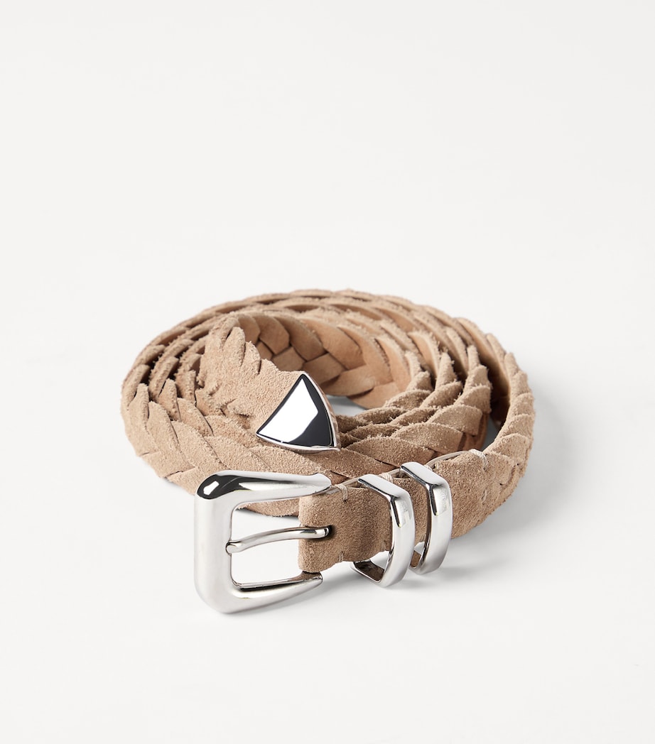 Brunello Cucinelli braided leather belt, UK version