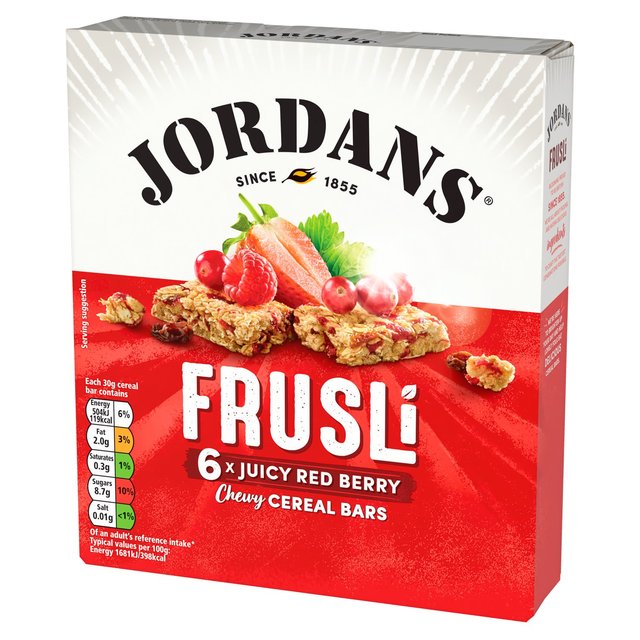 Jordans Red Berries Frusli Cereal Bars   6 x 30g Cereals M&S   