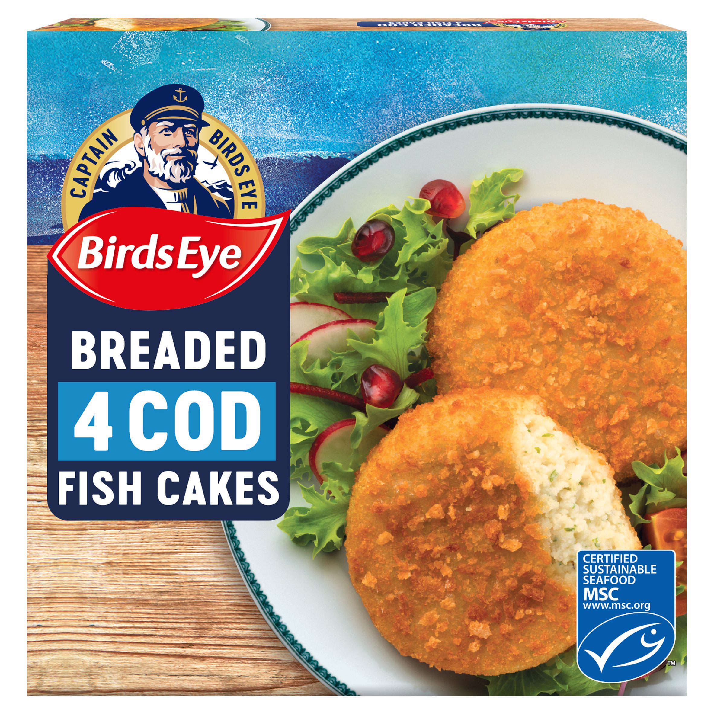 Birds Eye Cod Fish Cakes x4 198g GOODS Sainsburys   