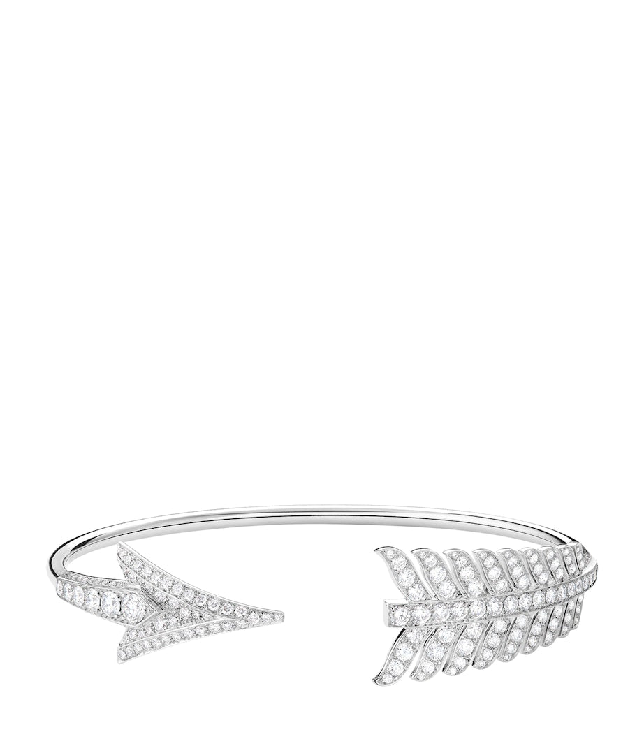 Boucheron Nature Triomphante white gold diamond Flèche bracelet - British product