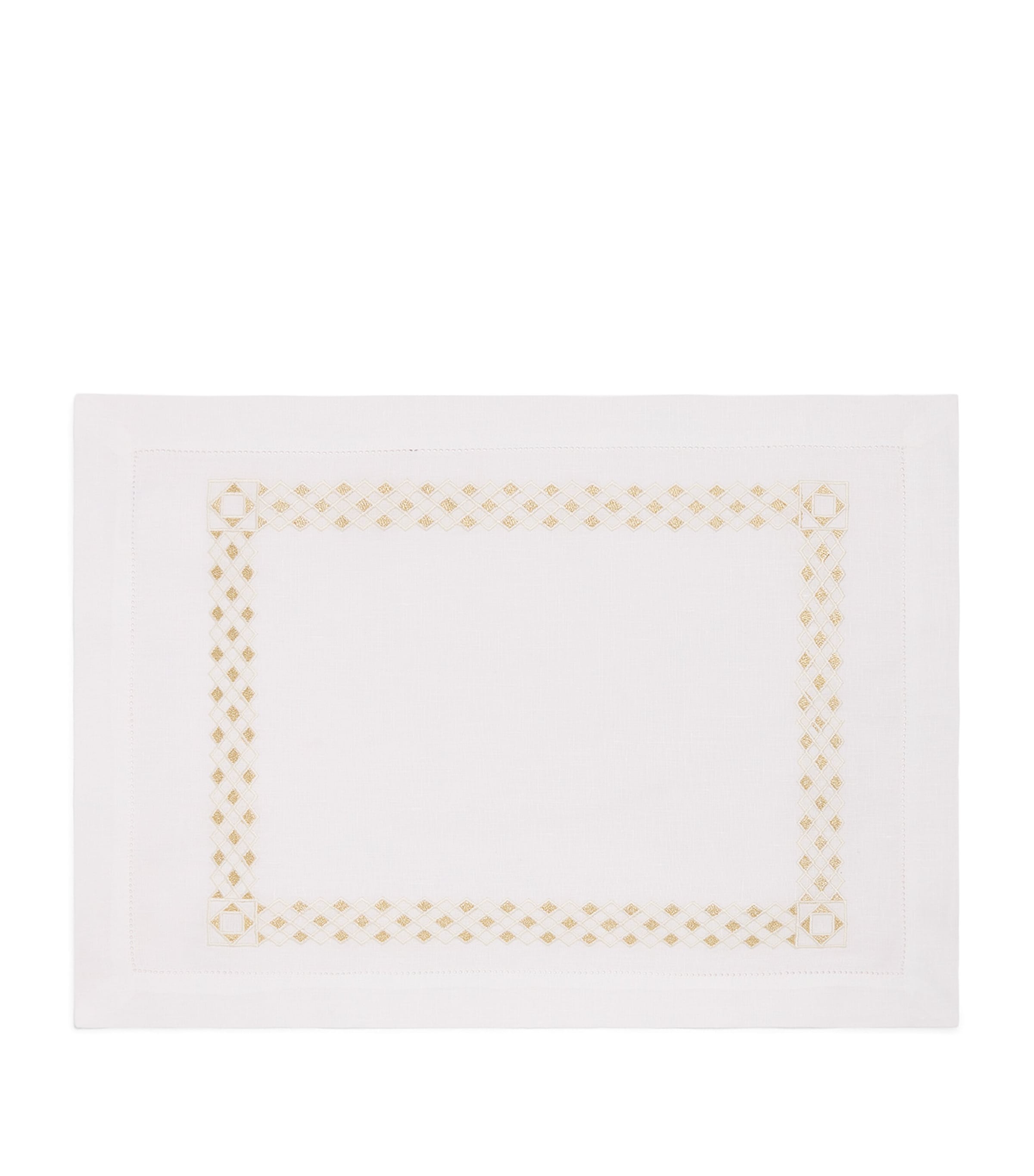 Dea linen embroidered Liri placemat 35cm x 50cm - British product
