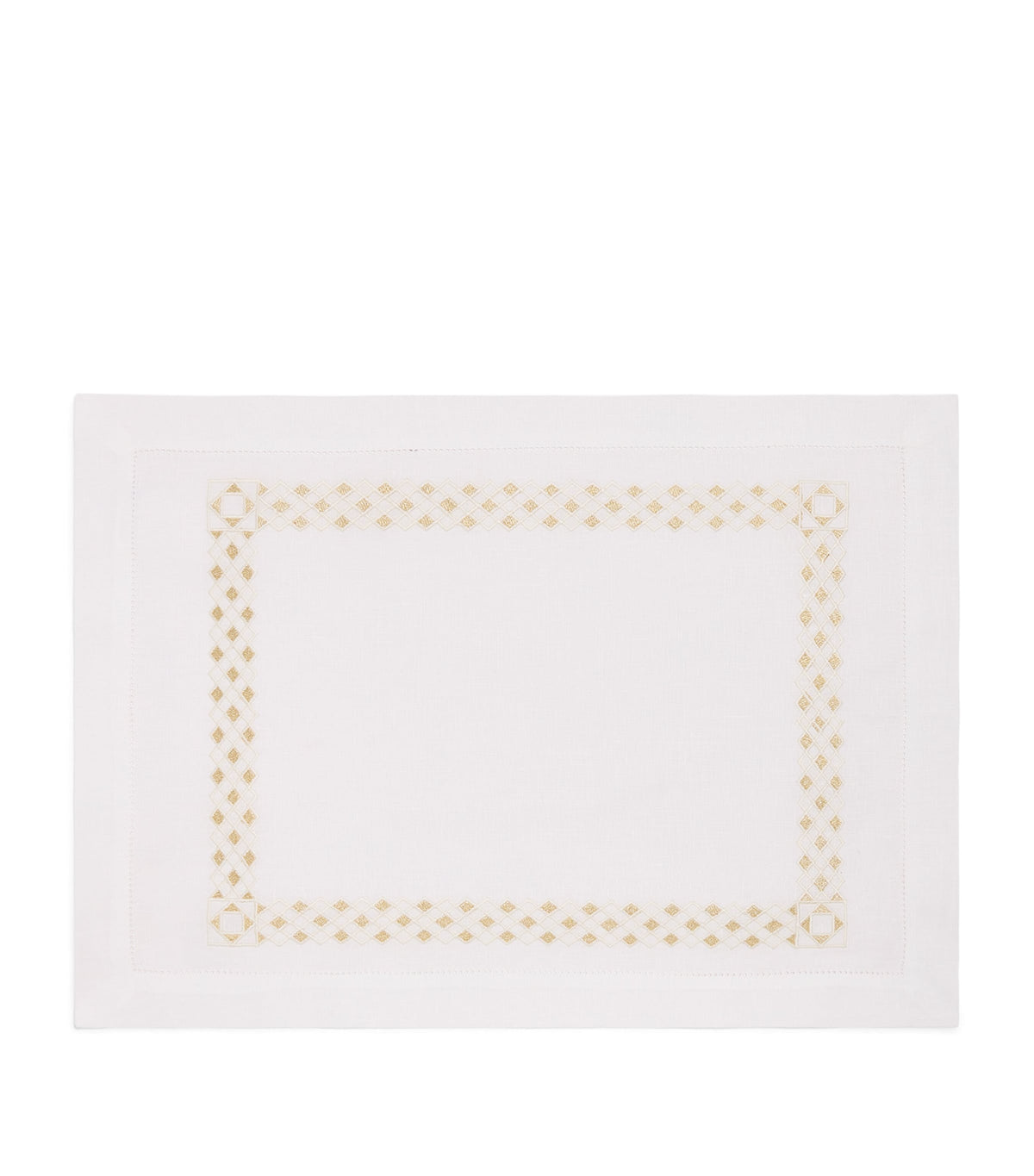 Dea linen embroidered Liri placemat 35cm x 50cm - British product