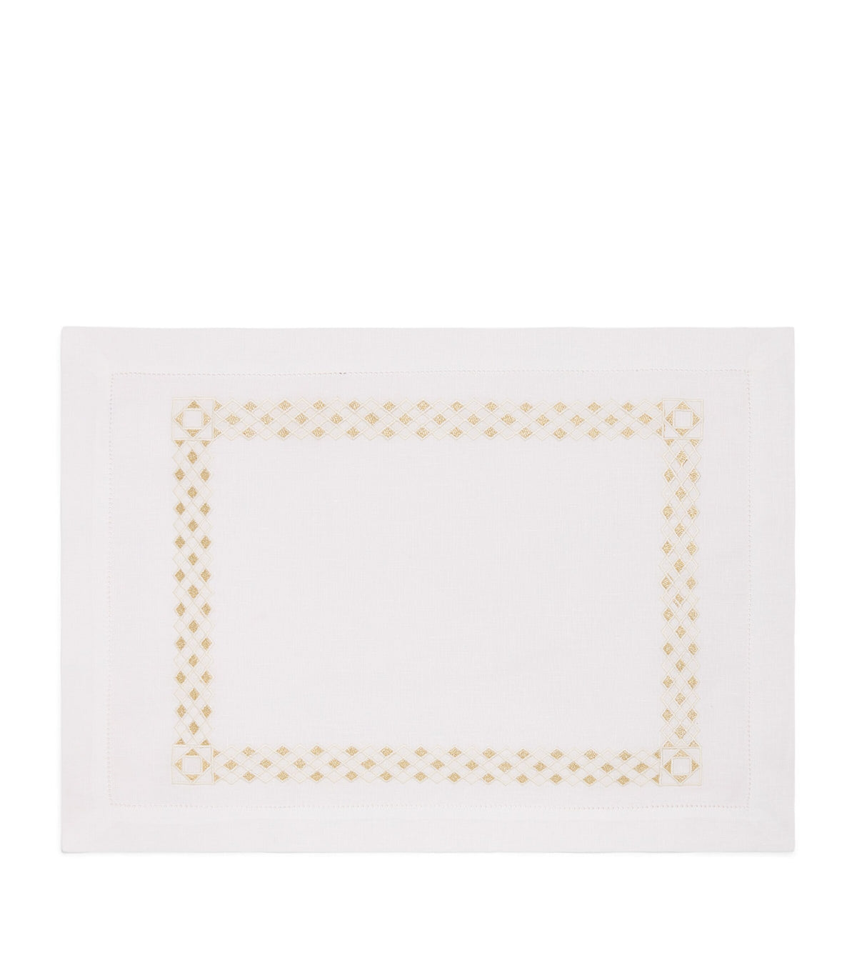 Dea linen embroidered Liri placemat 35cm x 50cm - British product