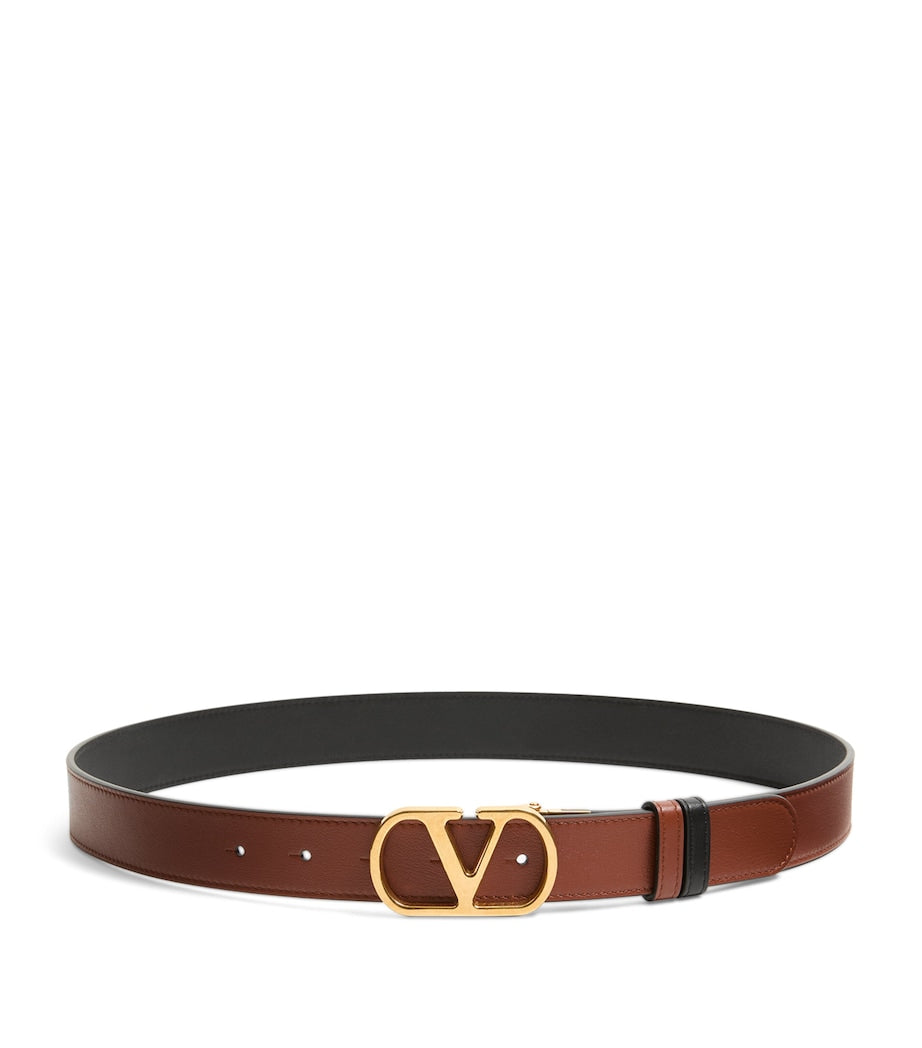 Valentino Garavani reversible VLogo Signature leather belt, UK version