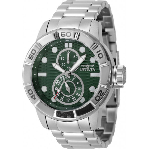 Invicta Green Ripsaw watch stainless steel, UK version