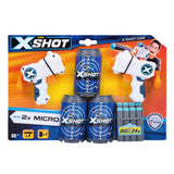 Zuru X-Shot Excel Double Micro Foam Dart Blaster Combo Pack (8 Darts 3 Cans) (8+ Years) Kid's Zone ASDA   