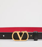 Valentino Garavani leather reversible VLogo Signature belt, UK version