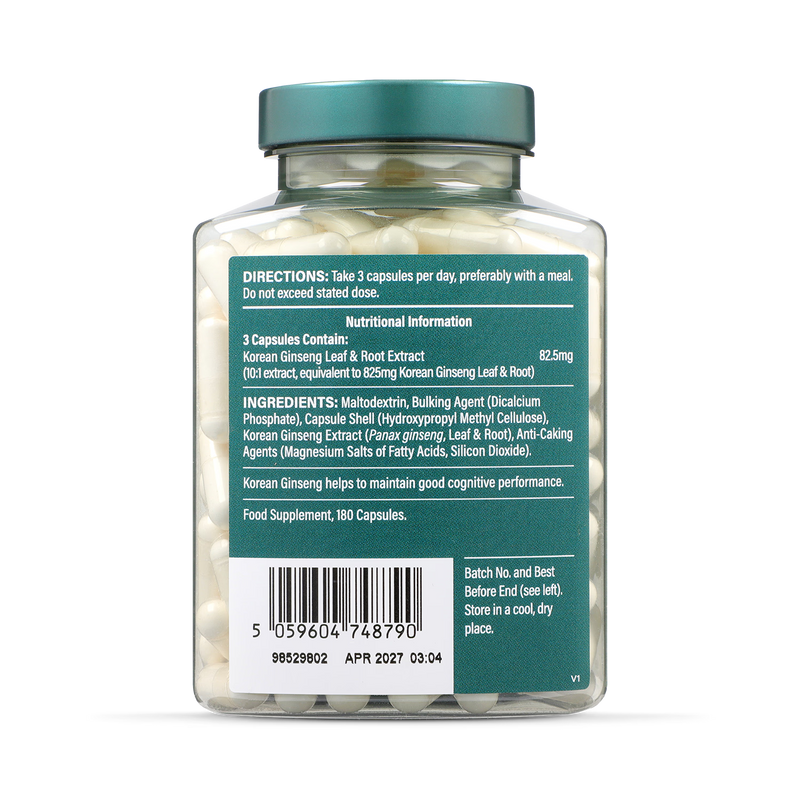 Holland & Barrett Korean Ginseng 180 Capsules, UK version