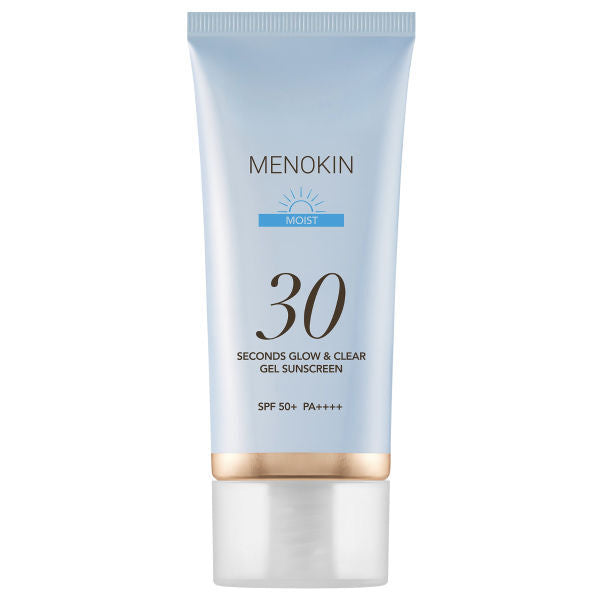 Menokin 30 Seconds Glow & Clear gel sunscreen 50ml, imported from the UK
