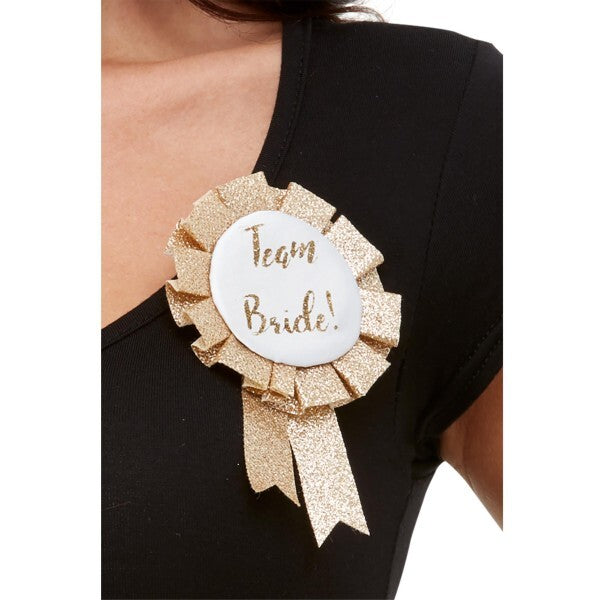 Smiffys Team Bride Rosette rose gold - British product