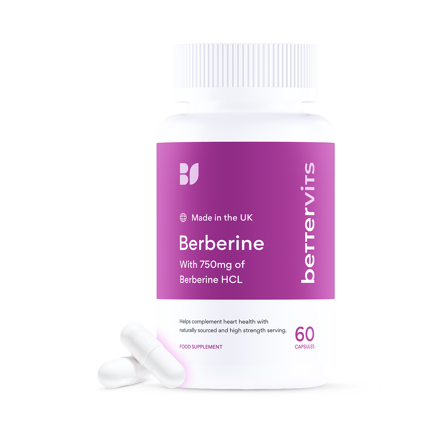 Bettervits Berberine Capsules 750mg 60 capsules - British product