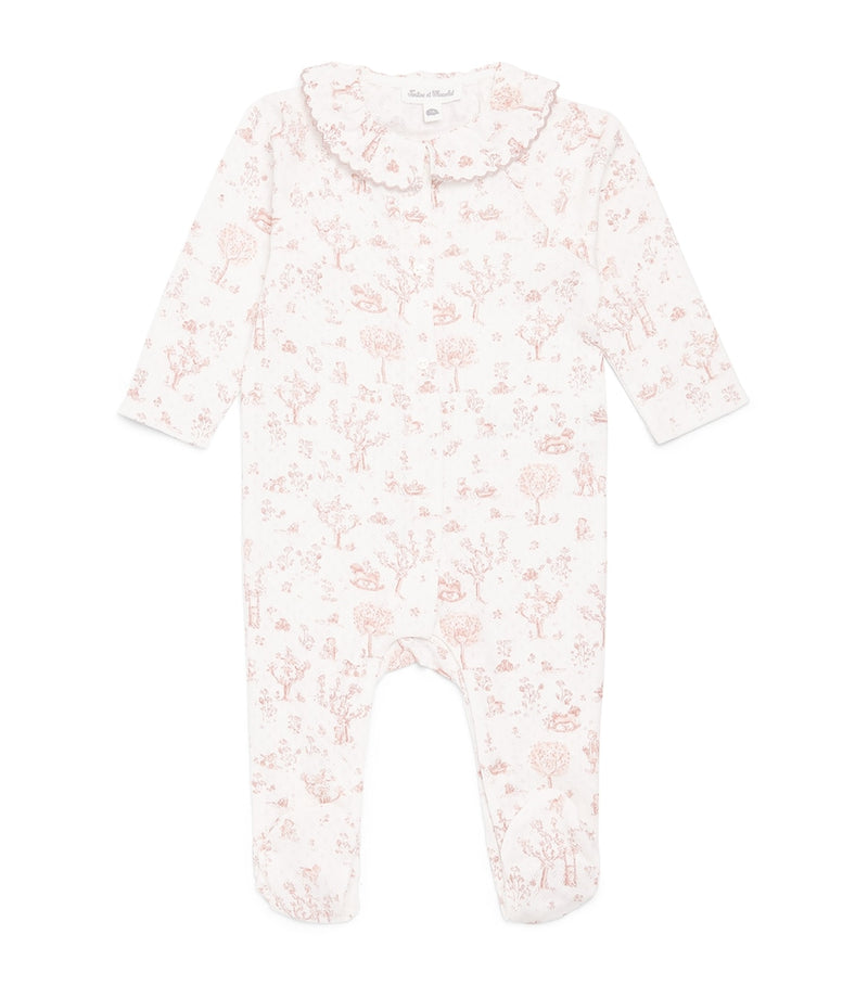 Tartine et Chocolat baby all-in-one woodland toile print 0-24 months (British brand)