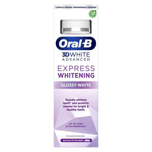 Oral-B 3DWhite Advanced Express Whitening Glossy White Toothpaste 75ml GOODS Boots   