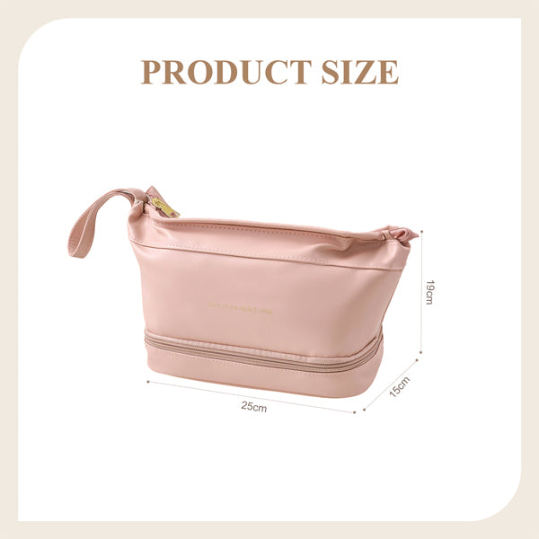Livingandhome double layer travel cosmetic toiletry bag, UK version