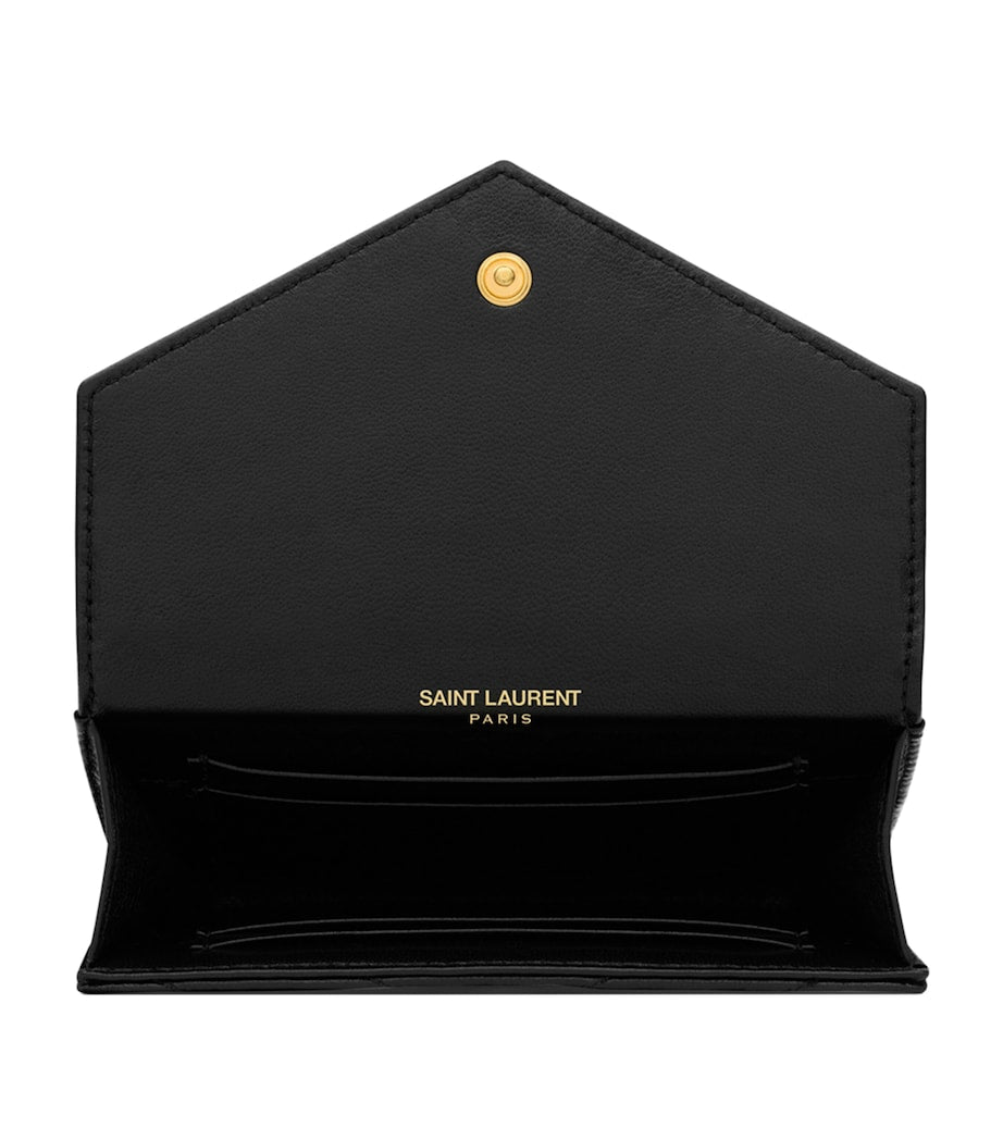 Saint Laurent small matelassé envelope wallet, imported from the UK