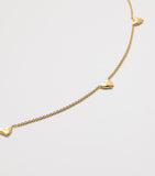 Monica Vinader gold vermeil heart station necklace - British product