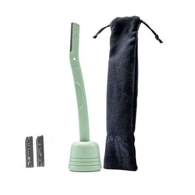 Superdrug FFS Beauty Dermaplaning Kit Stand Blades Surf Green Beauty Tool - Kjøp online hos McGrocer
