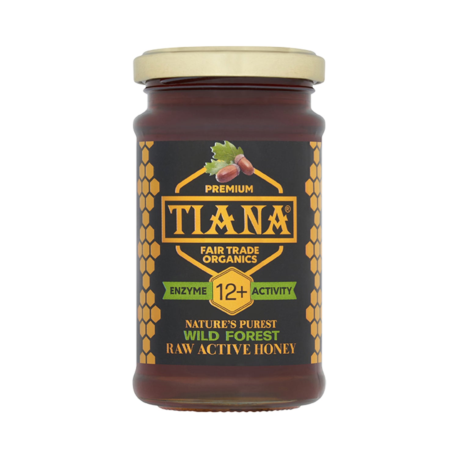 Tiana raw active wild forest honey 250g (British brand)