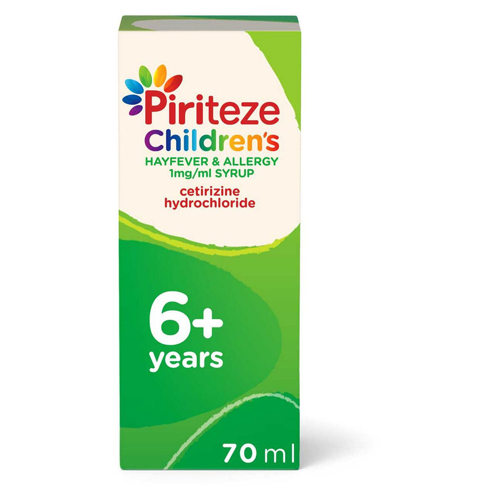 Piriteze Antihistamine Allergy Relief Syrup for Kids Sugar Free Banana Flavour 70ml