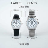 Lifemax ladies talking atomic watch leather strap (British brand)